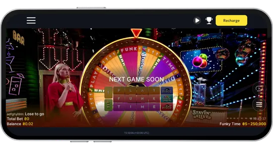 La ruota DigiWheel di Funky Time in attesa del prossimo round