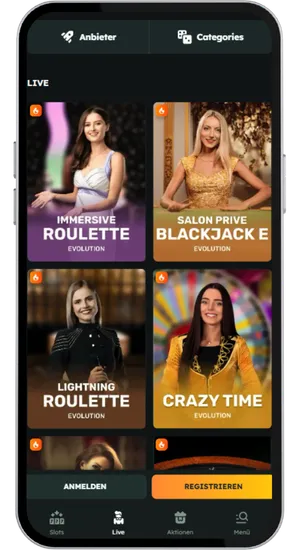 Funky Time in der Live-Casino-Lobby